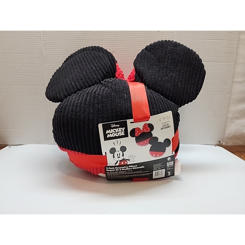2‎ Pillows Disney Jay Franco & Sons Mickey & Minnie Mouse Corduroy Pillow Set